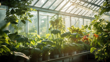 Large Modern Farm Greenhouseの素材