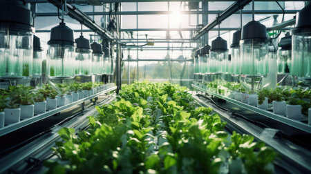 Large Modern Farm Greenhouseの素材