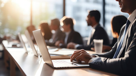 Meeting in the officeの素材