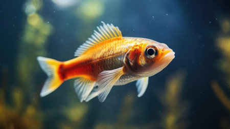 Close-up, fish in an aquariumの素材