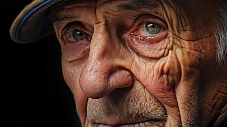 The face of an elderly wise manの素材