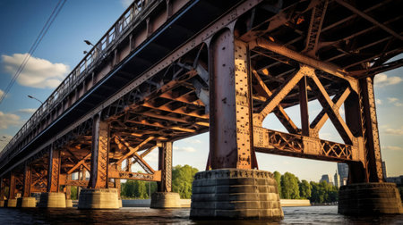 Large bridge over the riverの素材