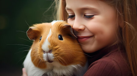 Photo of a guinea pig, close-upの素材