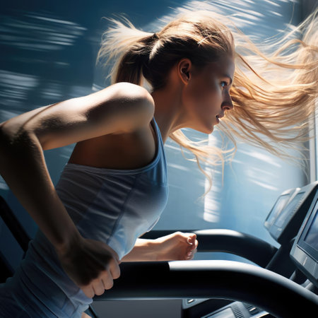 Young sporty girl working out in the gymの素材