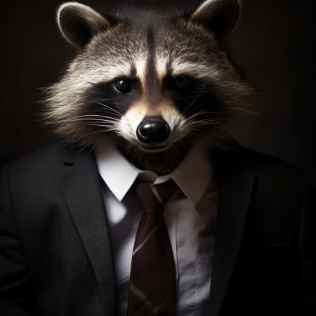 Raccoon in costumeの素材