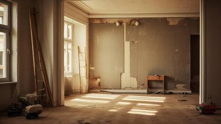 Interior of the room before renovationの素材