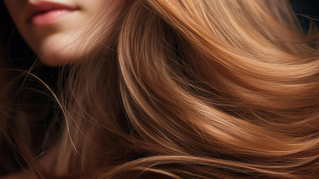 Creating a hairstyle for a girl with long hairの素材
