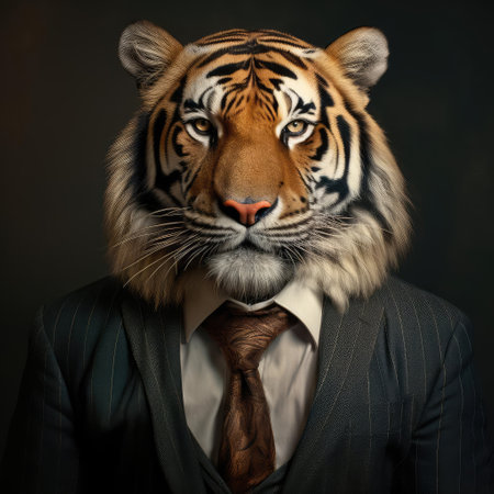 Tiger in costumeの素材