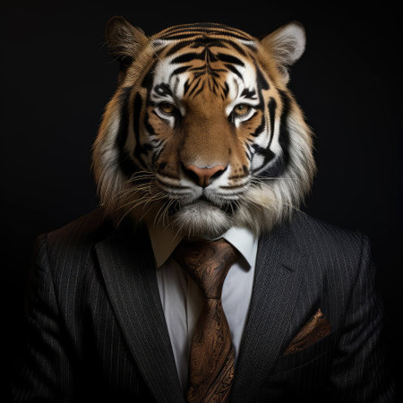 Tiger in costumeの素材