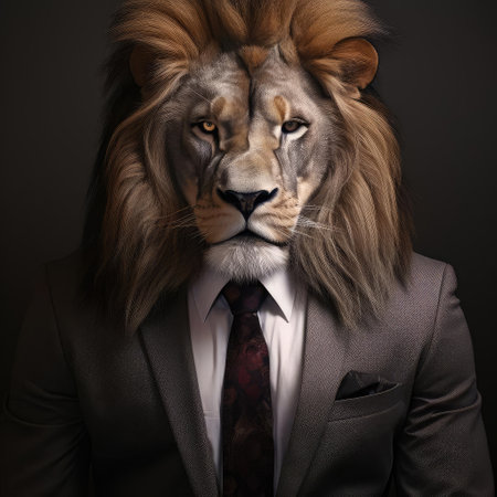 Lion in suitの素材