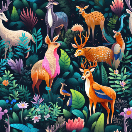 Pattern of drawn birdsの素材