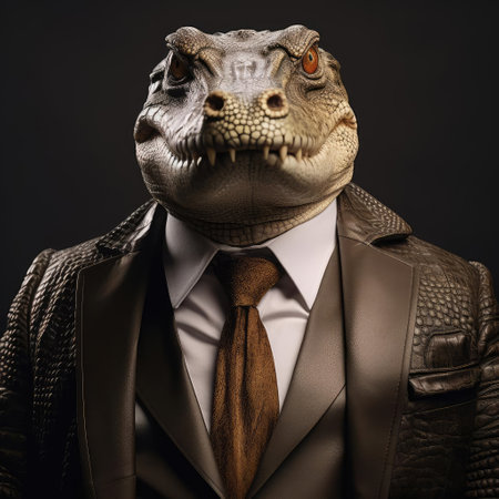 Crocodile in costumeの素材