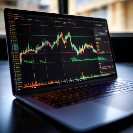 Glowing Growth Chart of Investmentsの素材