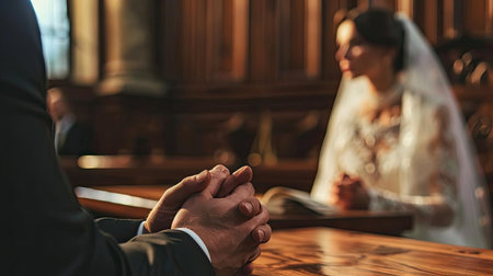 A Man and a Woman Divorce in Courtの素材