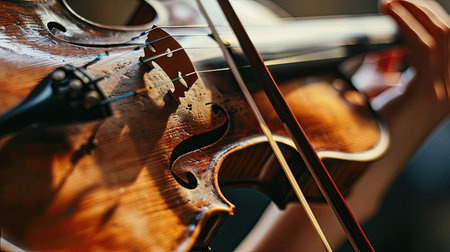 Man playing classical violinの素材
