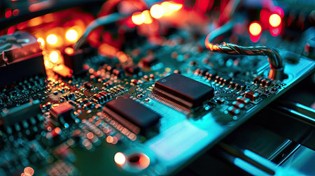 A microcircuit with chipsの素材