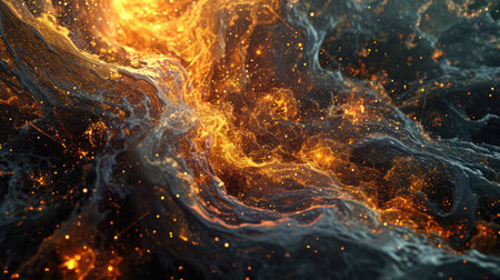 Dark Surface and Glowing Particlesの素材