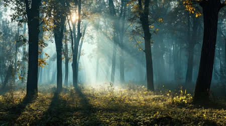 Beautiful forest and shades of treesの素材