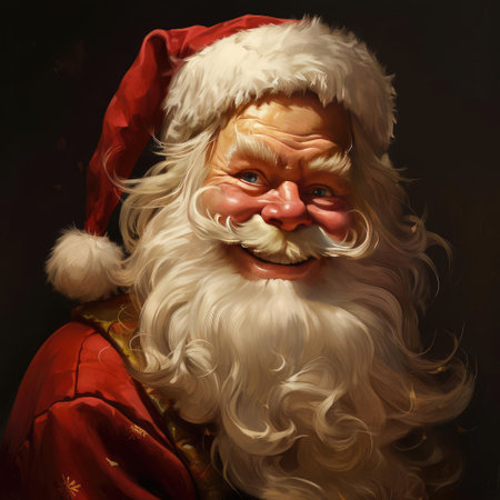 Caricature Portrait of Santa Clausの素材