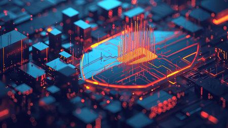 Illustration of digital protectionの素材