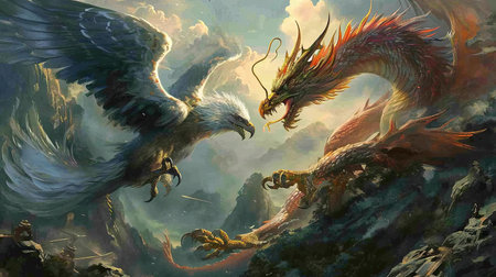 The eagle VS the dragonの素材