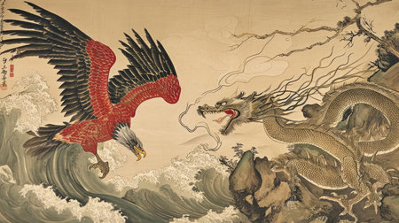 The eagle VS the dragonの素材