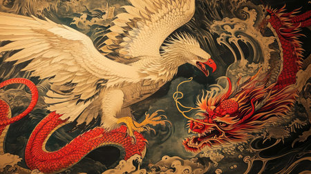 The eagle VS the dragonの素材