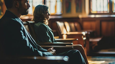 A Man and a Woman Divorce in Courtの素材