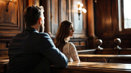 A Man and a Woman Divorce in Courtの素材