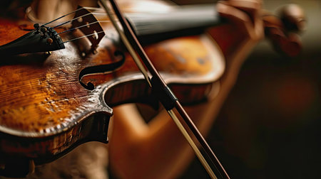 Man playing classical violinの素材