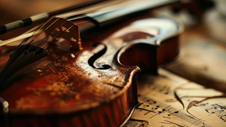 Man playing classical violinの素材