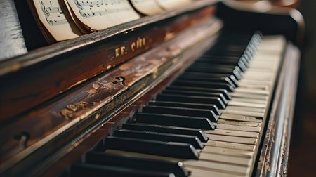 A man plays the pianoの素材