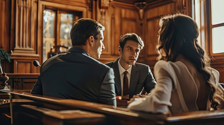 A Man and a Woman Divorce in Courtの素材