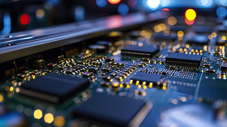 A microcircuit with chipsの素材