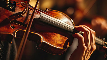 Man playing classical violinの素材