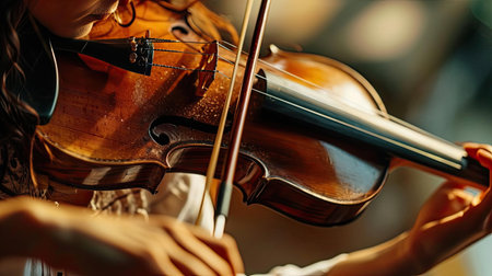 Man playing classical violinの素材