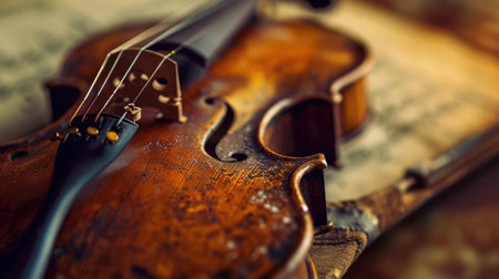 Man playing classical violinの素材