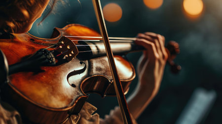 Man playing classical violinの素材