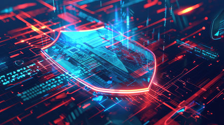 Illustration of digital protectionの素材