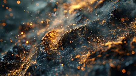 Dark Surface and Glowing Particlesの素材