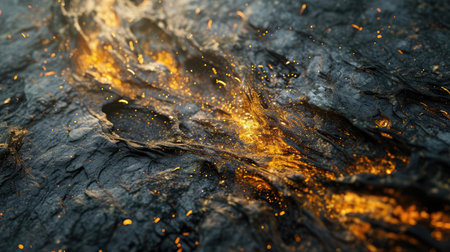 Dark Surface and Glowing Particlesの素材