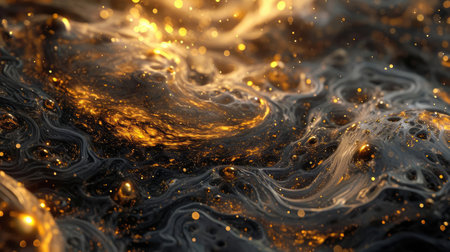 Dark Surface and Glowing Particlesの素材