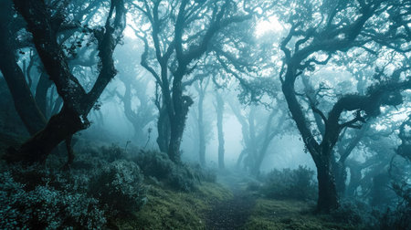 Beautiful forest and shades of treesの素材