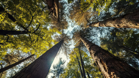 Beautiful forest and shades of treesの素材