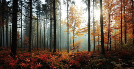 Beautiful forest and shades of treesの素材