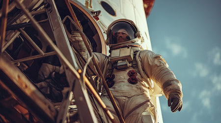 Cosmonaut in space suitの素材