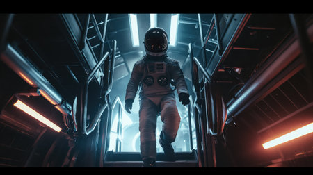 Cosmonaut in space suitの素材
