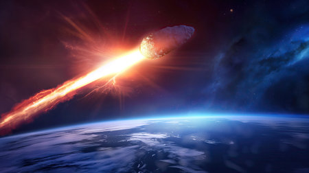 Space Weapons Shoot Down Asteroids and Meteoritesの素材