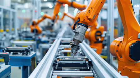 Automated Conveyor Line with Robotic Armsの素材