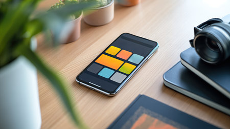 Stylish smartphone mockupの素材